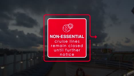 Non-essential-motion-graphic-is-displayed-on-top-of-cruise-line-footage