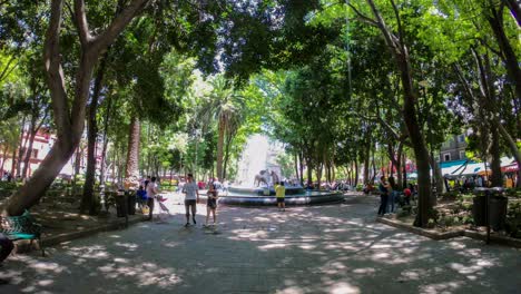 One-of-the-most-popular-and-visited-spots-in-Mexico-City-by-both-national-and-international-tourists,-downtown-Coyoacan-used-to-be-a-town-and-is-now-part-of-Mexico-City-proper
