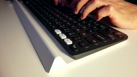 Closeup-view-of-typing-hands