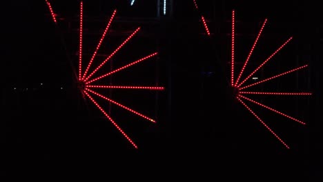LED-Beleuchtungsfestival-Im-Park.-Spinnrad-Aus-Licht