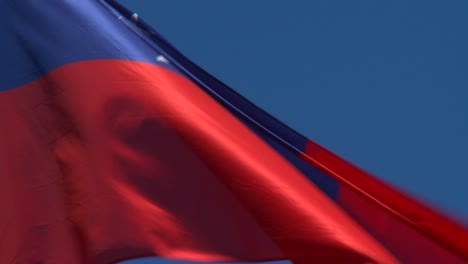 Close-up-shot-of-the-national-flag-for-the-islands-of-Samoa