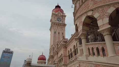 The-historical-Sultan-Abdul-Samad-building,-located-by-the-Dataran-Merdeka,-Kuala-Lumpur,-Malaysia