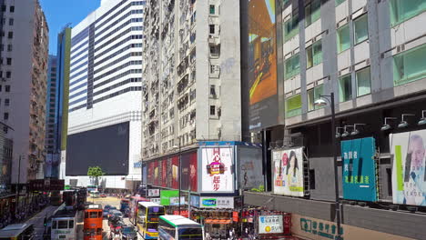Luftaufnahme-Einer-Straße-In-Hongkong,-China