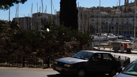 Ein-Blick-Auf-Den-Yachthafen-In-Malta,-Mittelmeer,-März-2019