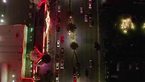 Aerial-drone-footage-of-the-Las-Vegas-strip-at-night-in-2019