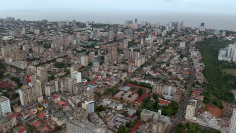 Mozambique,-Maputo,-Drone-footage-4K