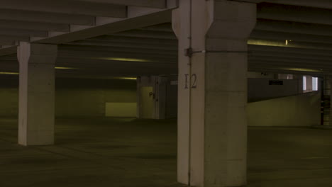 Pan-right-to-left-in-parking-garage