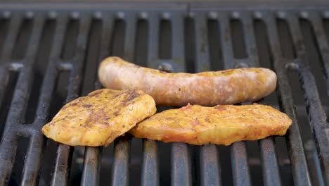 Preparing-Fresh-meat-on-a-gas-BBQ-grill