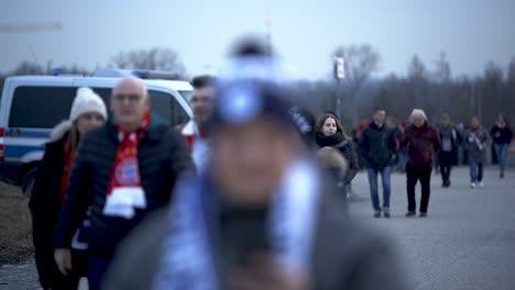 Crowed-of-fans-walking-to-Allianz-Arena-during-match-day
