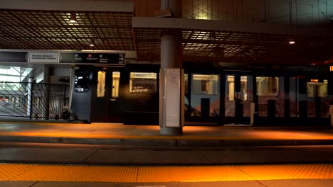 Light-rail-passing-through-a-tunnel-in-Denver-downtown