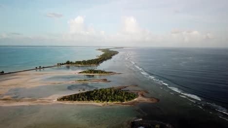 Aerial-shot-of-Tarawa-Kiribati-islands