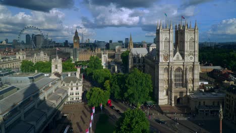 Aerial-view-of-London-including-Westminster-Abbey-and-Big-Ben
