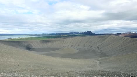 Hiking-a-crater-in-Iceland