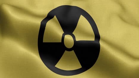 4k-Ondeando-La-Bandera-Del-Logo-Nuclear-En-Fondo-Amarillo