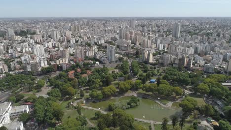 Aerial-view-of-Centennial-Park-with-city-background
