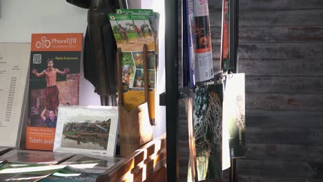 Flyer-Stand-at-a-Siem-Reap-Hotel-Advertising-Local-Attractions