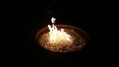 A-fire-burns-at-night-in-120p-super-slow-motion