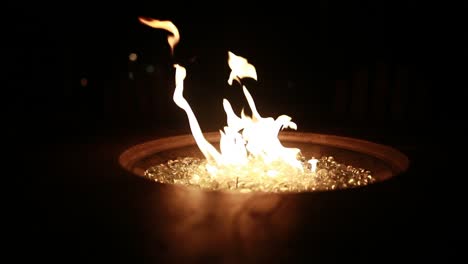 A-fire-burns-at-night-in-120p-super-slow-motion