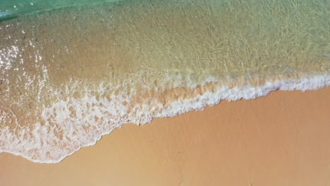 Kristallklares-Meerwasser-Und-Wellen-über-Rosa-Sand-Eines-Exotischen-Strandes-Auf-Einer-Kleinen-Tropischen-Insel