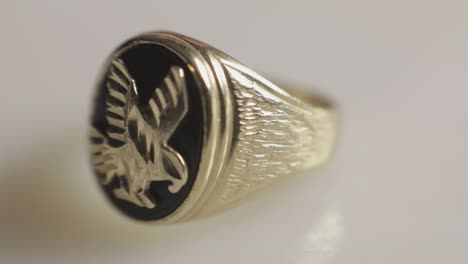 A-silver-ring-with-eagle-designed-head---Close-up-shot