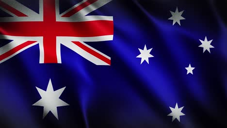 Flagge-Australiens-Weht-Im-Hintergrund