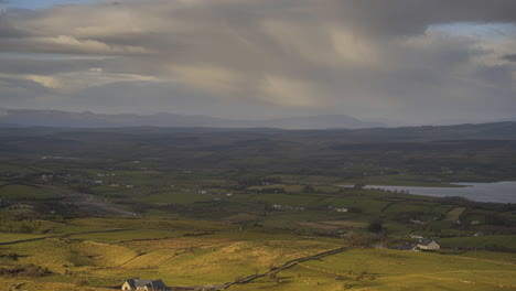Time-lapse-of-rural-agricultural-nature-landscape-during-the-day-in-Ireland