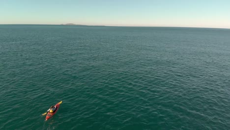 A-kayaker-paddling-on-the-ocean
