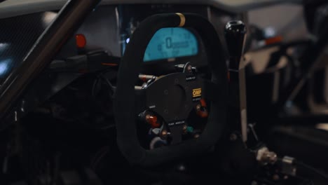 Tight-Shot-of-a-Racing-Steering-Wheel-of-a-Ford-GT-GT3