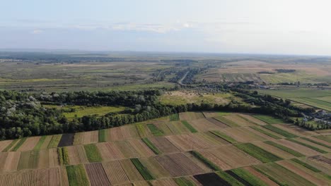 Aerial-View-of-Farm-Land-in-Ukraine-on-a-Calm-Summer-Day