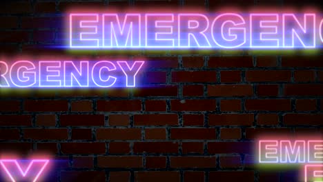 Emergency-Animated-Word,-Text-Design-illuminated-Animation,seamless-looping