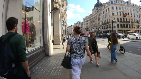London-England,-circa-:-timelapse-walking-on-Regent-Street-in-London-City,-England,-UK