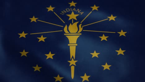 Flag-of-Indiana,-slow-motion-waving