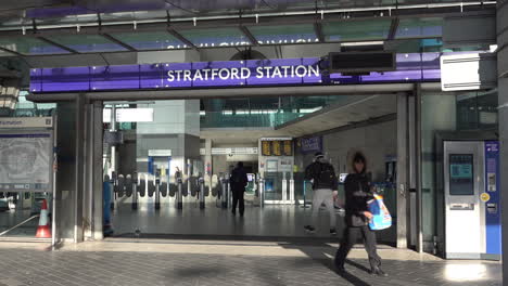 Very-few-people-enter-and-almost-deserted-Stratford-Underground-station-in-East-London-lies-during-the-normally-busy-early-morning-rush-hour-during-the-coronavirus-outbreak