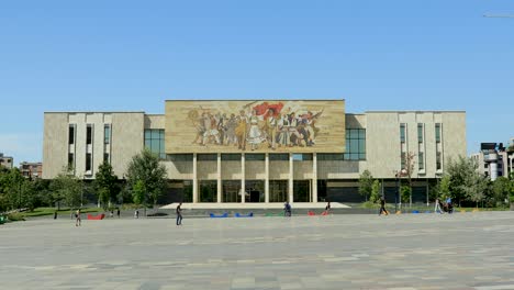 The-museum-located-in-Tirana,-Albania