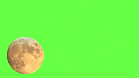 Large-Colourful-Full-Moon-Rising-On-Green-Screen-Background