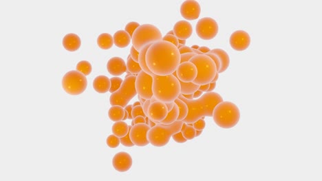 Orangefarbenes-Metaball-3D-Filmmaterial