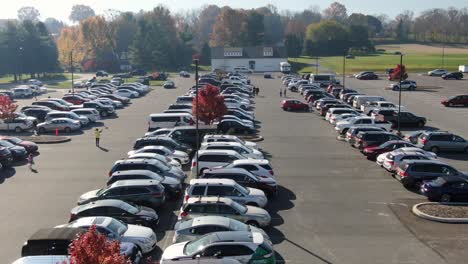Parking-lot-full-of-cars-as-people-come-and-go