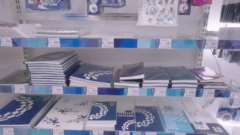 Souvenirs-Of-The-Cancelled-Olympic-2020-On-Racks-Inside-The-Official-Tokyo-Olympic-Store-In-Japan