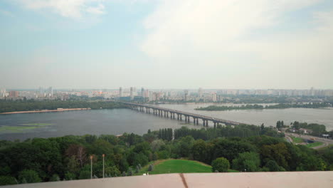 Weitwinkelaufnahme-Des-Flusses-Dnjepr-In-Kiew