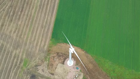 Fast-ascending-shot-over-wind-turbine