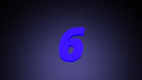 Animated-3D-counter-of-blue-numbers-from-zero-to-ten
