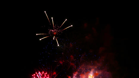 Beautiful-celebration-abstract-colorful-firework-display-at-night-background