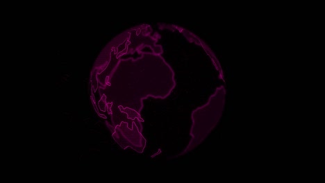 Rosa-Digitale-Weltkugel-Erde-Dreht-Sich