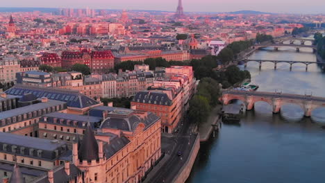 Luftaufnahme-Der-Stadt-Und-Des-Eiffelturms,-Paris,-Frankreich