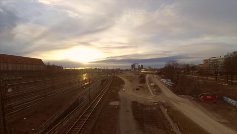 Timelapse-of-a-train-station-in-Munich-Germany