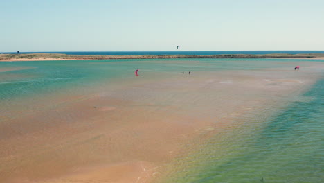 Aerial:-Kitesurfing-in-the-lagoon-of-Alvor
