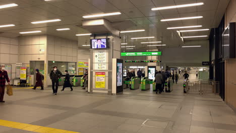 Dentro-De-La-Puerta-Central-De-La-Estación-De-Akihabara-Con-Pasajero