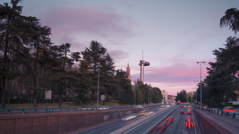 Sunset-in-Moncloa,-Madrid