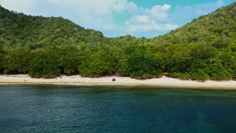 A-coastline-shot-of-a-beach-Down-the-Islands-in-Trinidad-and-Tobago
