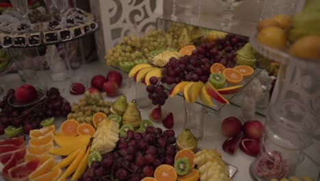 Close-up-video-of-a-festive-fruits-buffet